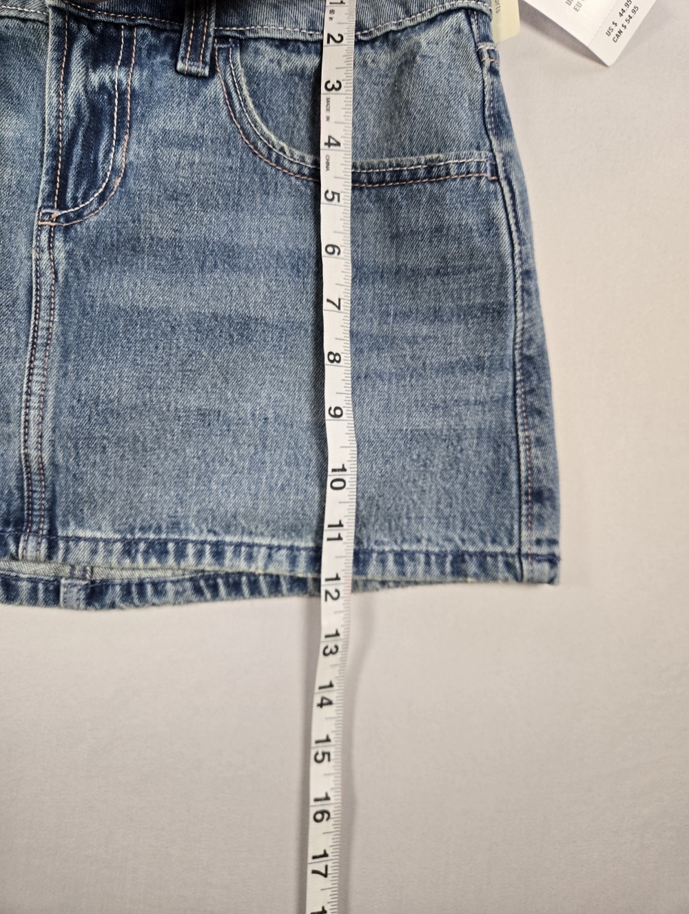 NWT Hollister Low Rise Floral Embroidered Denim Skirt Mini Skort W24 - Picture 9 of 10